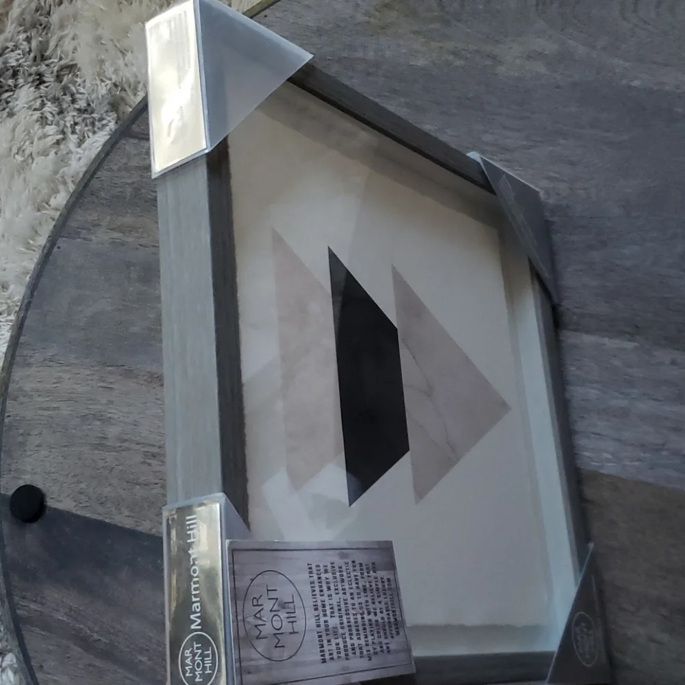 Marmont Hill Triangle Stack Framed Wall Art NWT